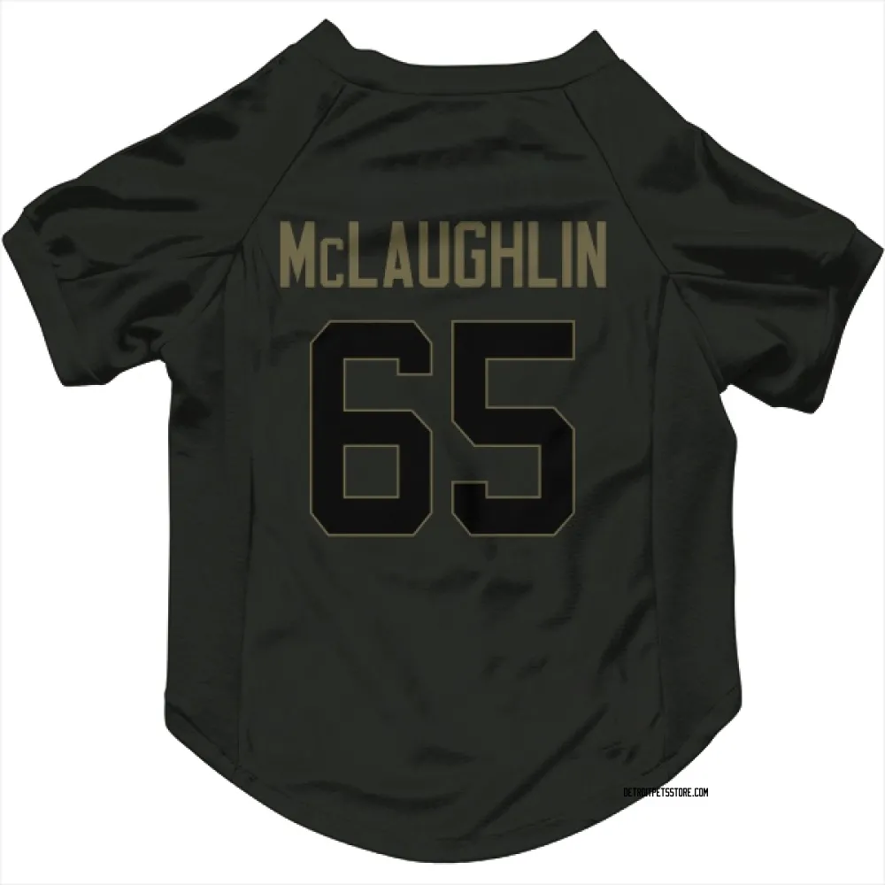 Detroit Lions Seth McLaughlin Black Service Pet Jersey for Dog & Cat