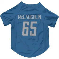 Detroit Lions Seth McLaughlin Blue Pet Jersey for Dog & Cat