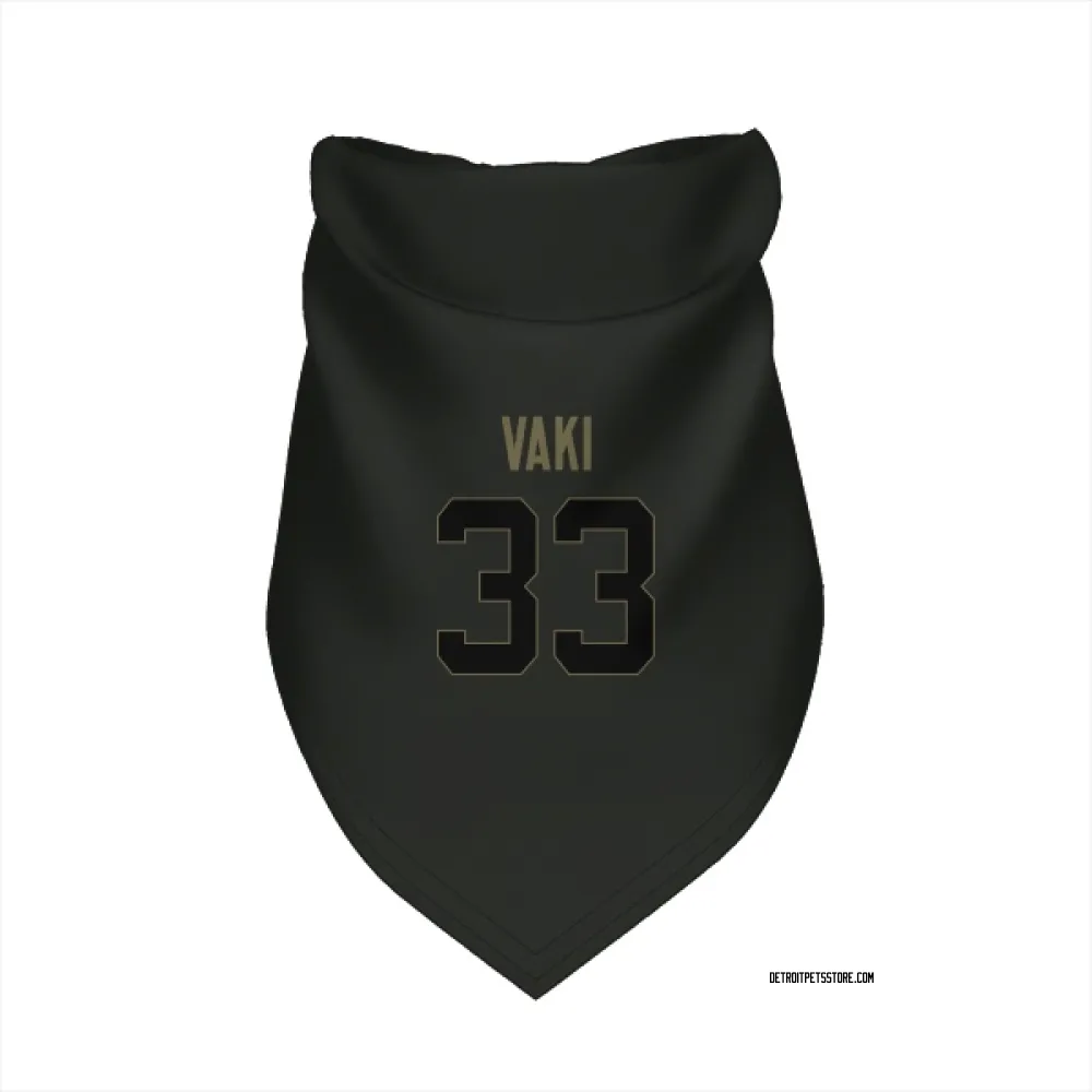 Detroit Lions Sione Vaki Black Service Pet Bandana for Dog & Cat