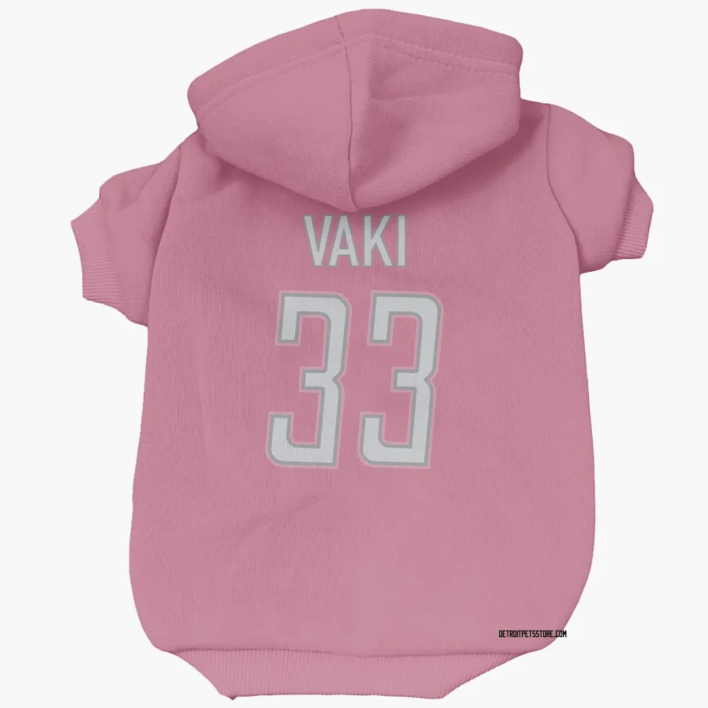 Detroit Lions Sione Vaki Pink Pet Hoodie for Dog & Cat
