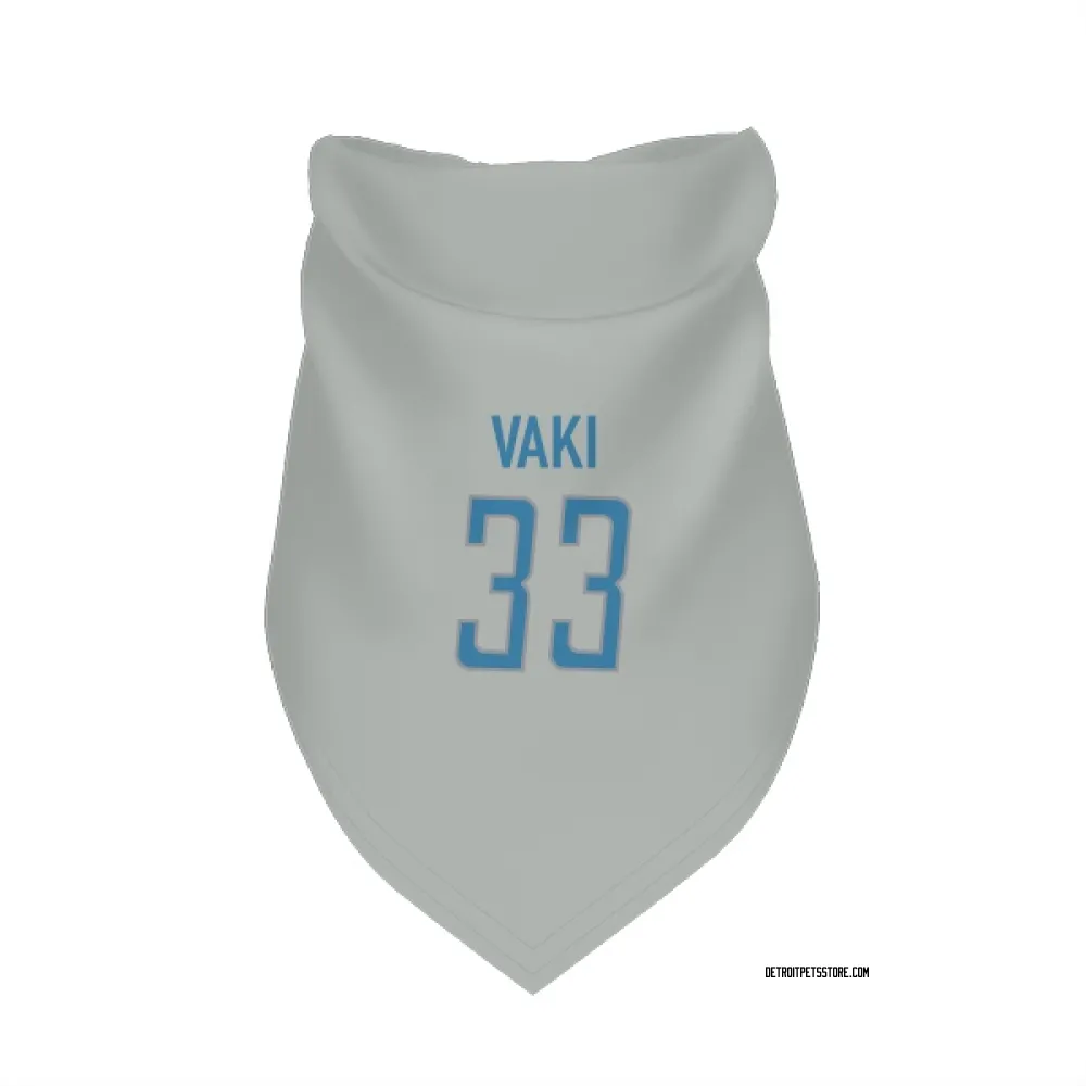 Detroit Lions Sione Vaki Silver Pet Bandana for Dog & Cat