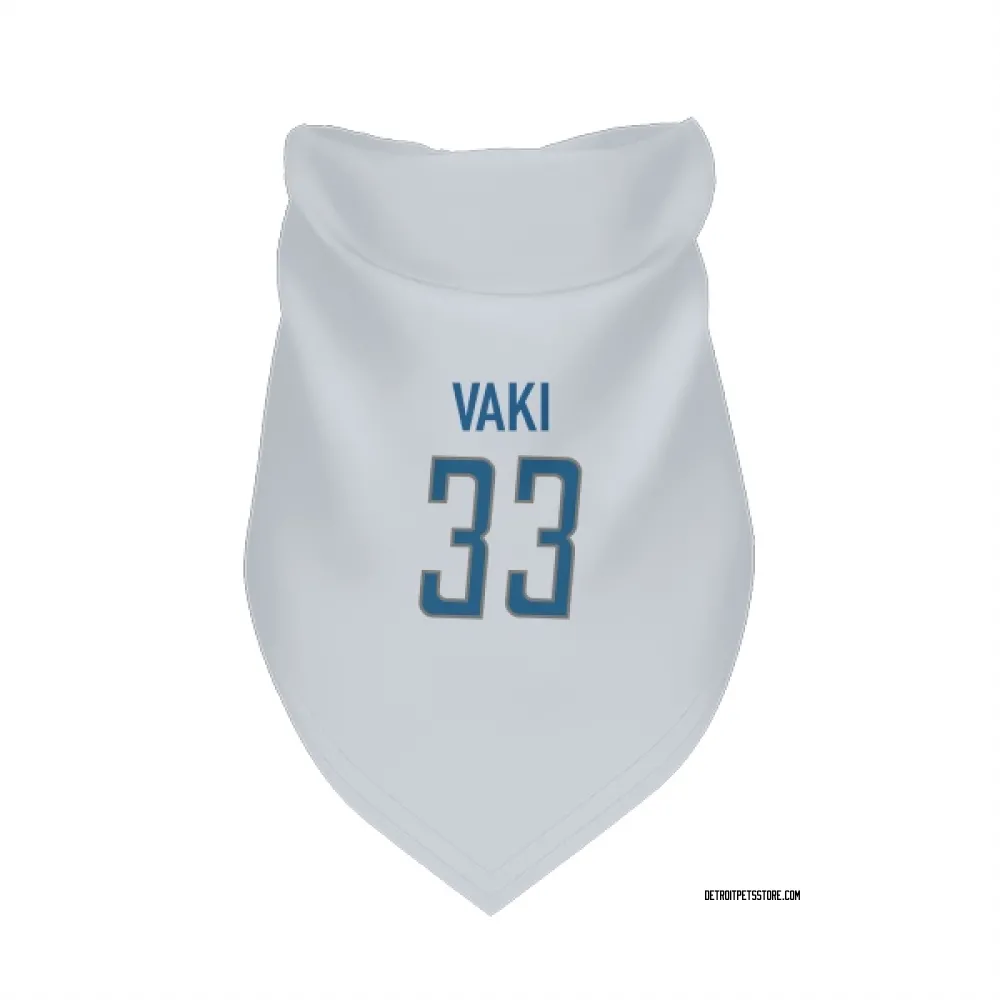 Detroit Lions Sione Vaki White Pet Bandana for Dog & Cat