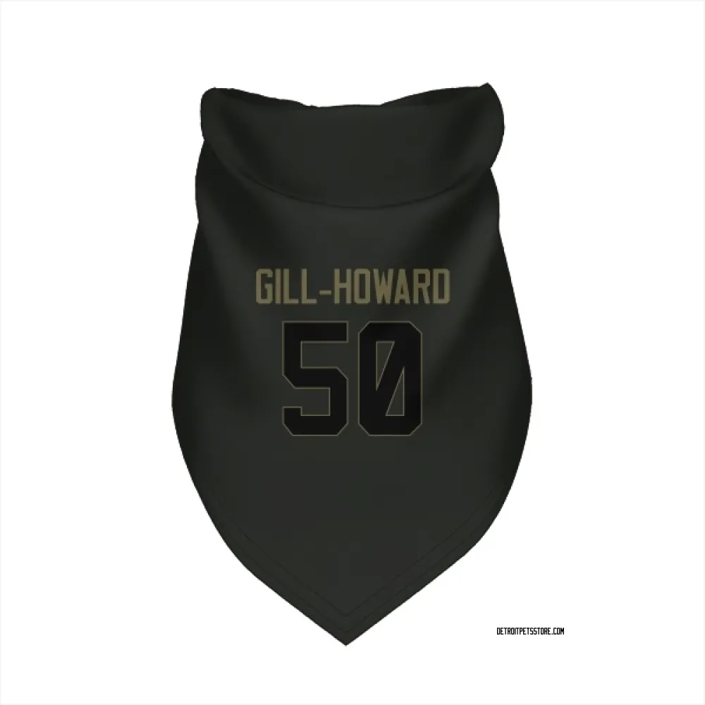 Detroit Lions Skyler Gill-Howard Black Service Pet Bandana for Dog & Cat