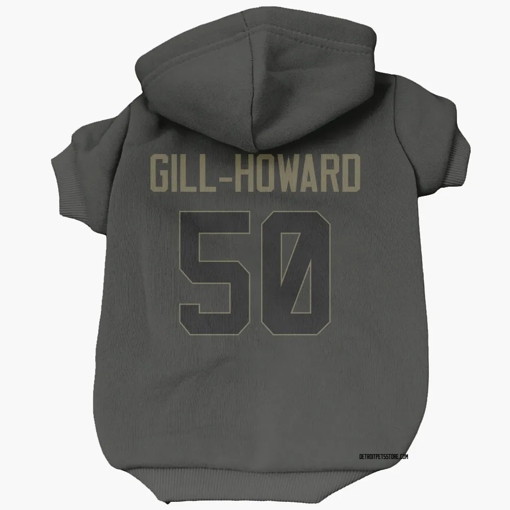 Detroit Lions Skyler Gill-Howard Black Service Pet Hoodie for Dog & Cat