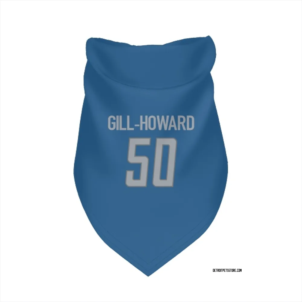 Detroit Lions Skyler Gill-Howard Blue Pet Bandana for Dog & Cat