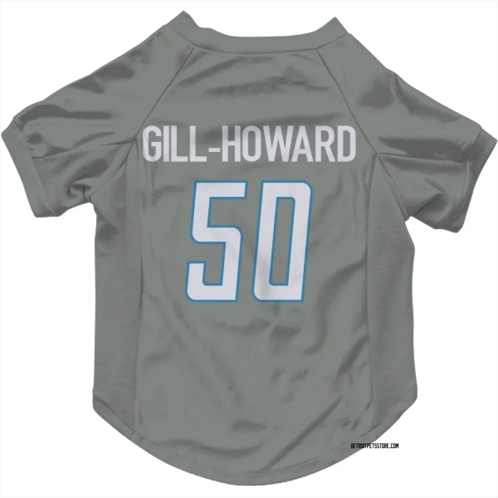 Detroit Lions Skyler Gill-Howard Steel Pet Jersey for Dog & Cat