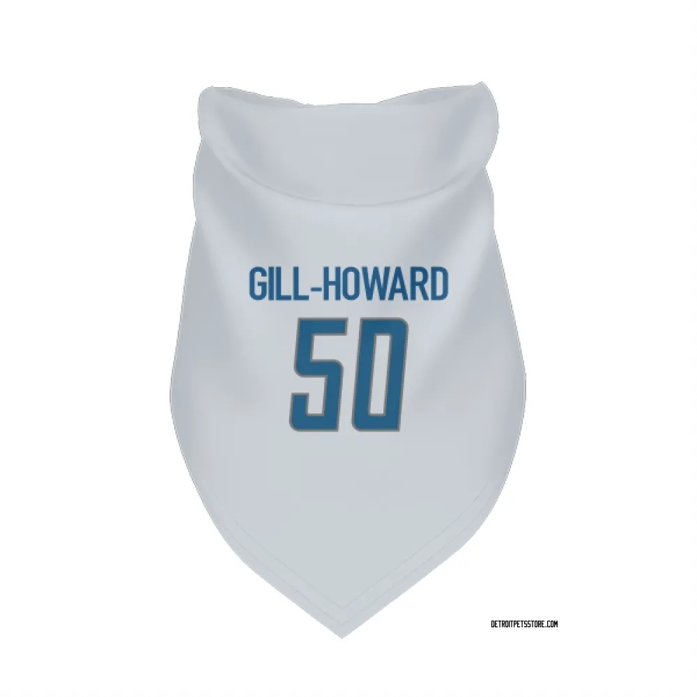 Detroit Lions Skyler Gill-Howard White Pet Bandana for Dog & Cat