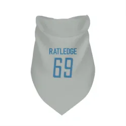 Detroit Lions Tate Ratledge Silver Pet Bandana for Dog & Cat