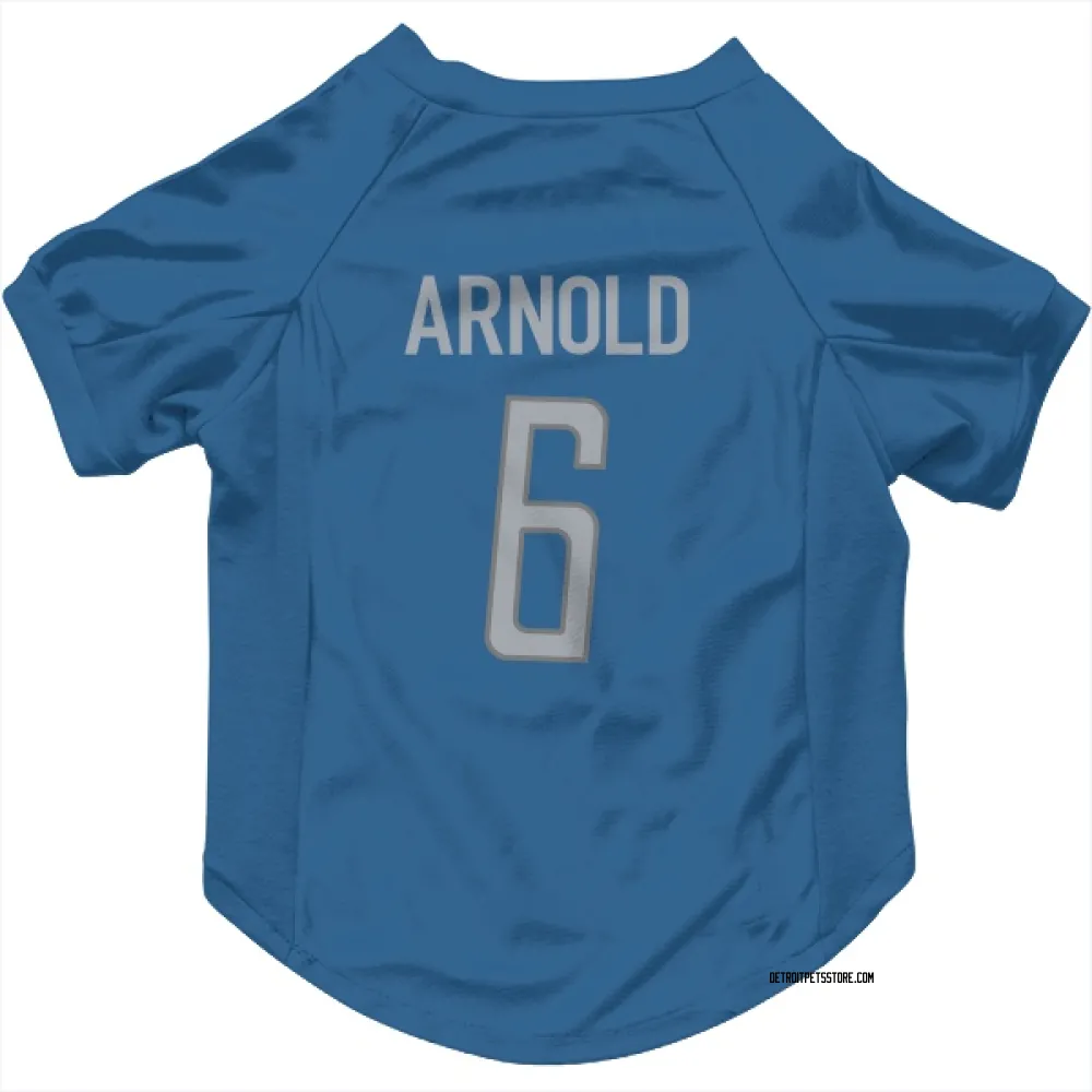 Detroit Lions Terrion Arnold Blue Pet Jersey for Dog & Cat