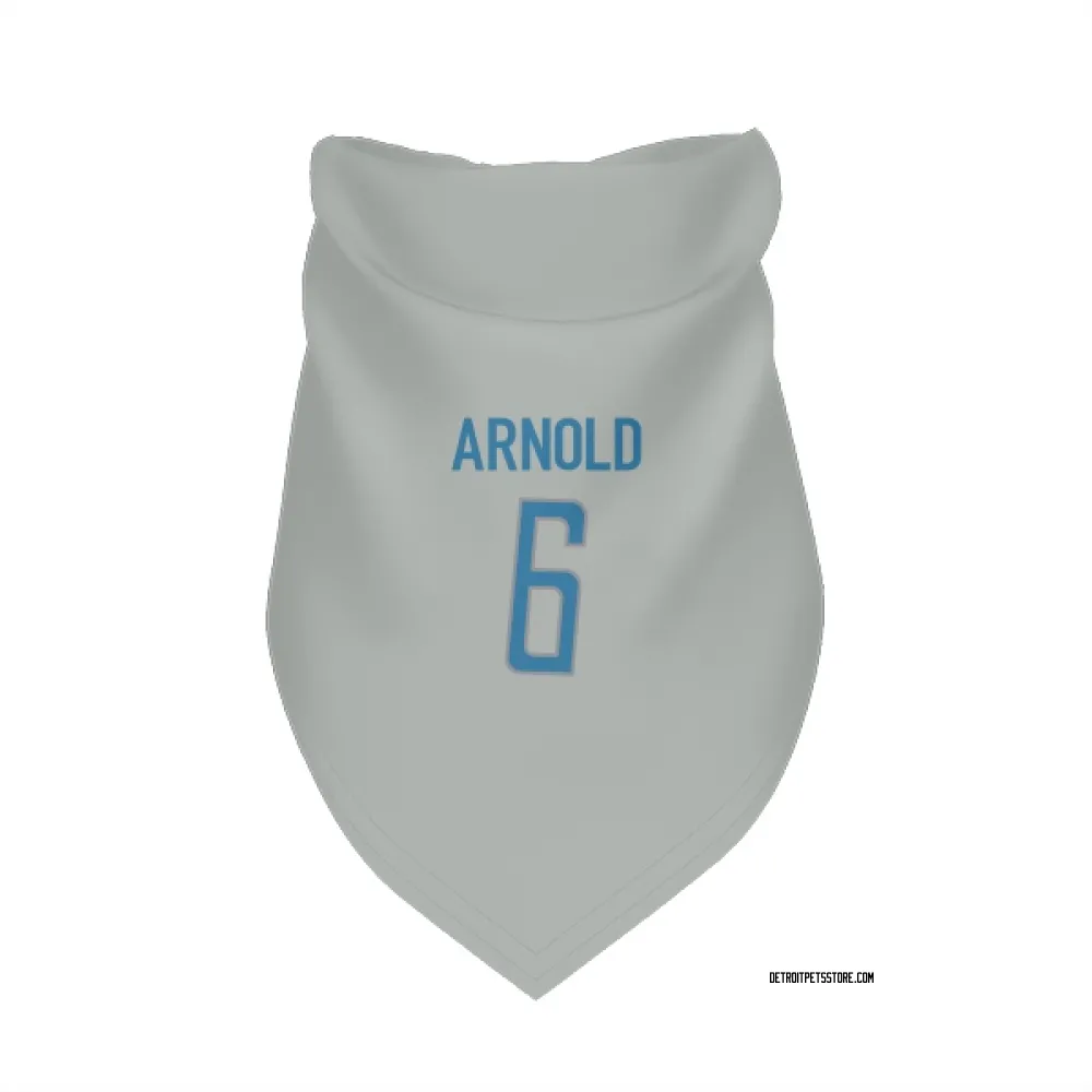 Detroit Lions Terrion Arnold Silver Pet Bandana for Dog & Cat