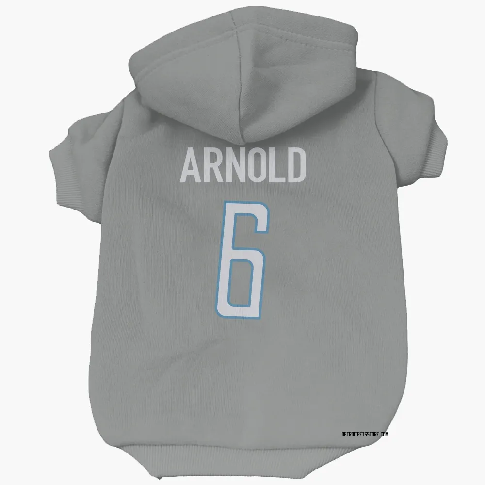 Detroit Lions Terrion Arnold Steel Pet Hoodie for Dog & Cat