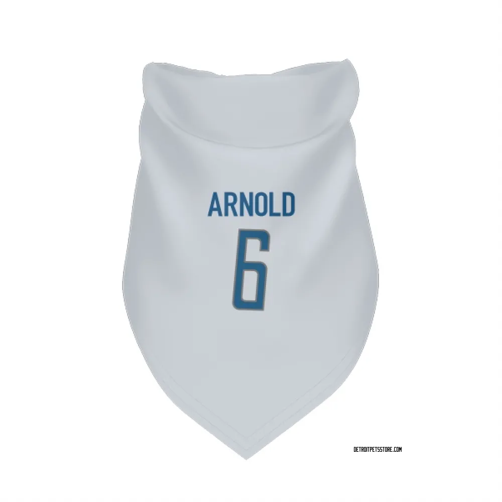 Detroit Lions Terrion Arnold White Pet Bandana for Dog & Cat