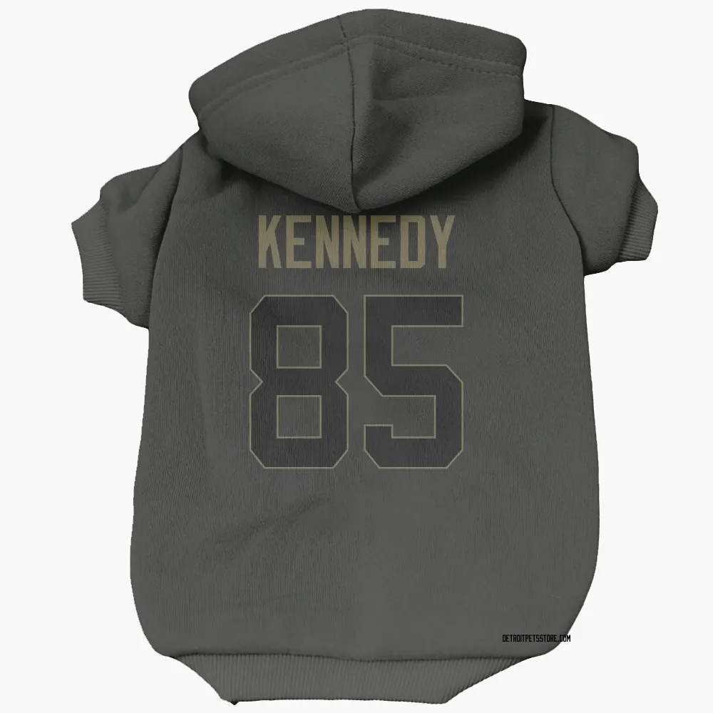 Detroit Lions Tom Kennedy Black Service Pet Hoodie for Dog & Cat