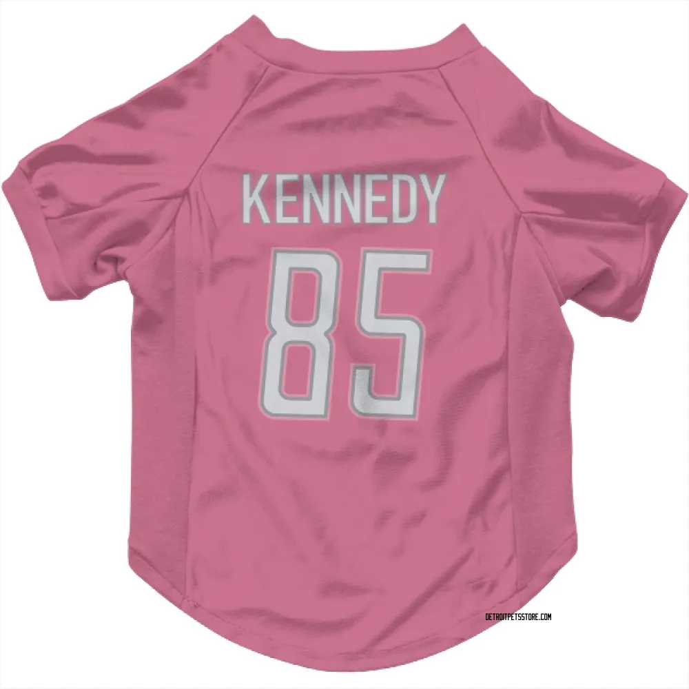 Detroit Lions Tom Kennedy Pink Pet Jersey for Dog & Cat