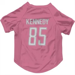 Detroit Lions Tom Kennedy Pink Pet Jersey for Dog & Cat