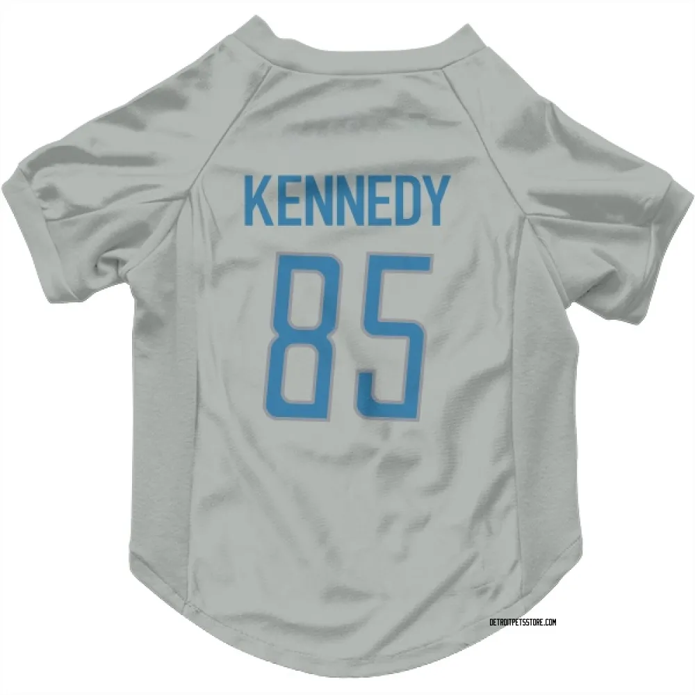 Detroit Lions Tom Kennedy Silver Pet Jersey for Dog & Cat