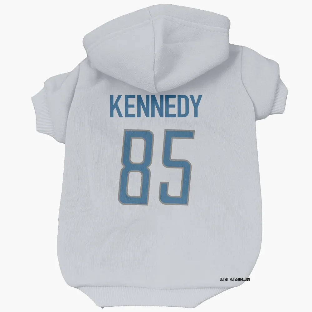 Detroit Lions Tom Kennedy White Pet Hoodie for Dog & Cat