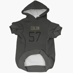 Detroit Lions Trystan Colon Black Service Pet Hoodie for Dog & Cat