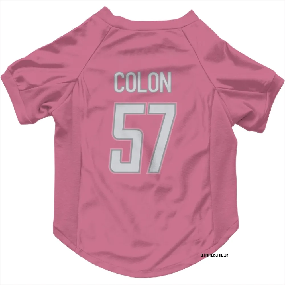 Detroit Lions Trystan Colon Pink Pet Jersey for Dog & Cat