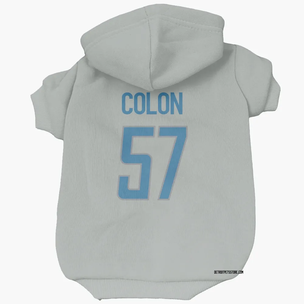 Detroit Lions Trystan Colon Silver Pet Hoodie for Dog & Cat