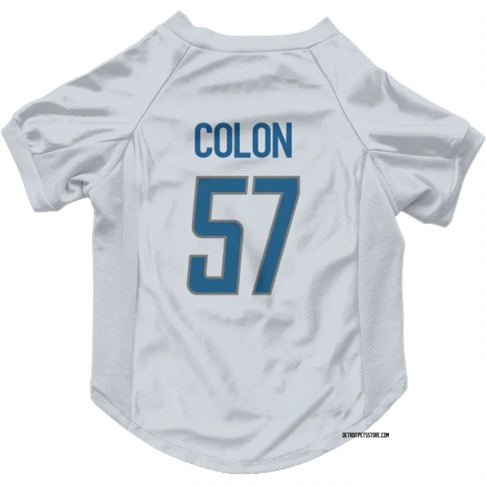 Detroit Lions Trystan Colon White Pet Jersey for Dog & Cat
