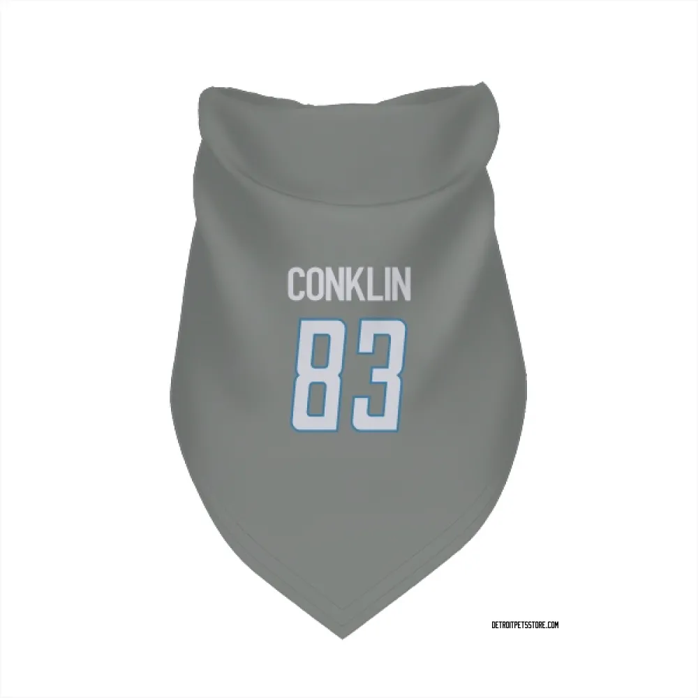 Detroit Lions Tyler Conklin Steel Pet Bandana for Dog & Cat