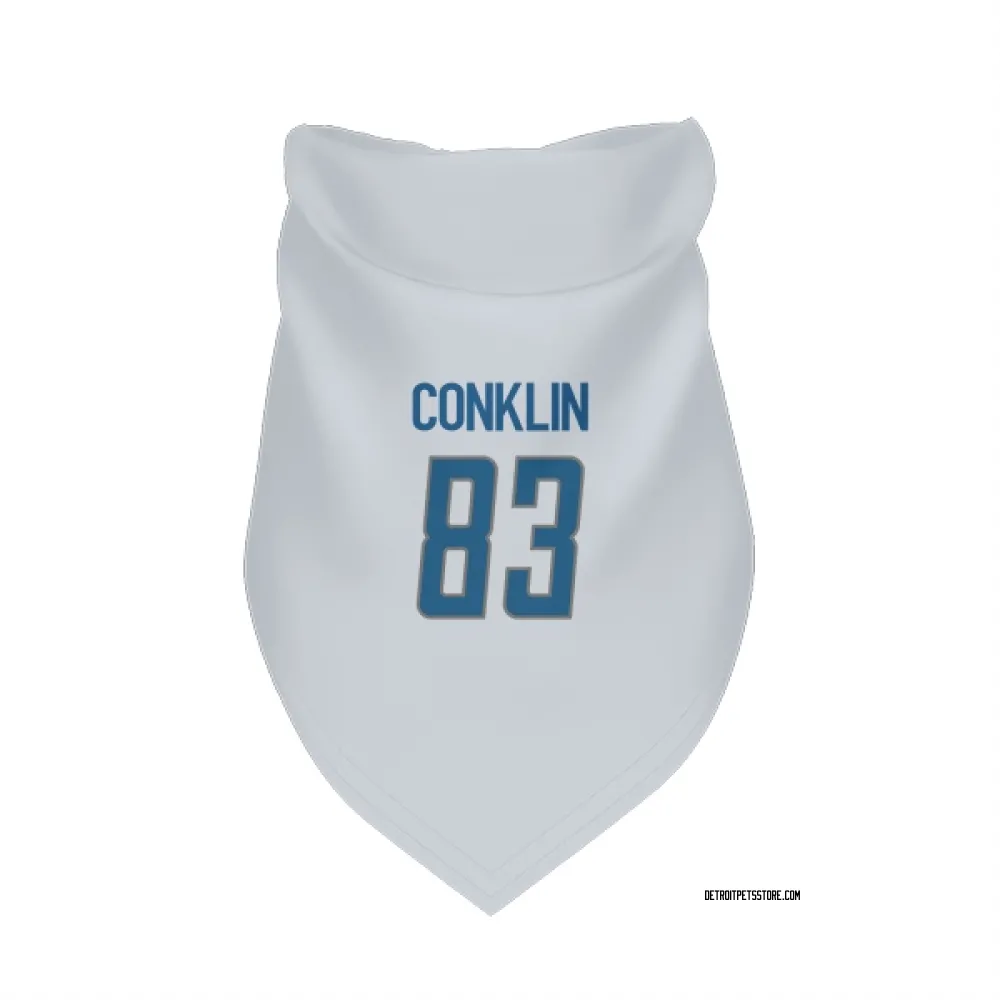 Detroit Lions Tyler Conklin White Pet Bandana for Dog & Cat