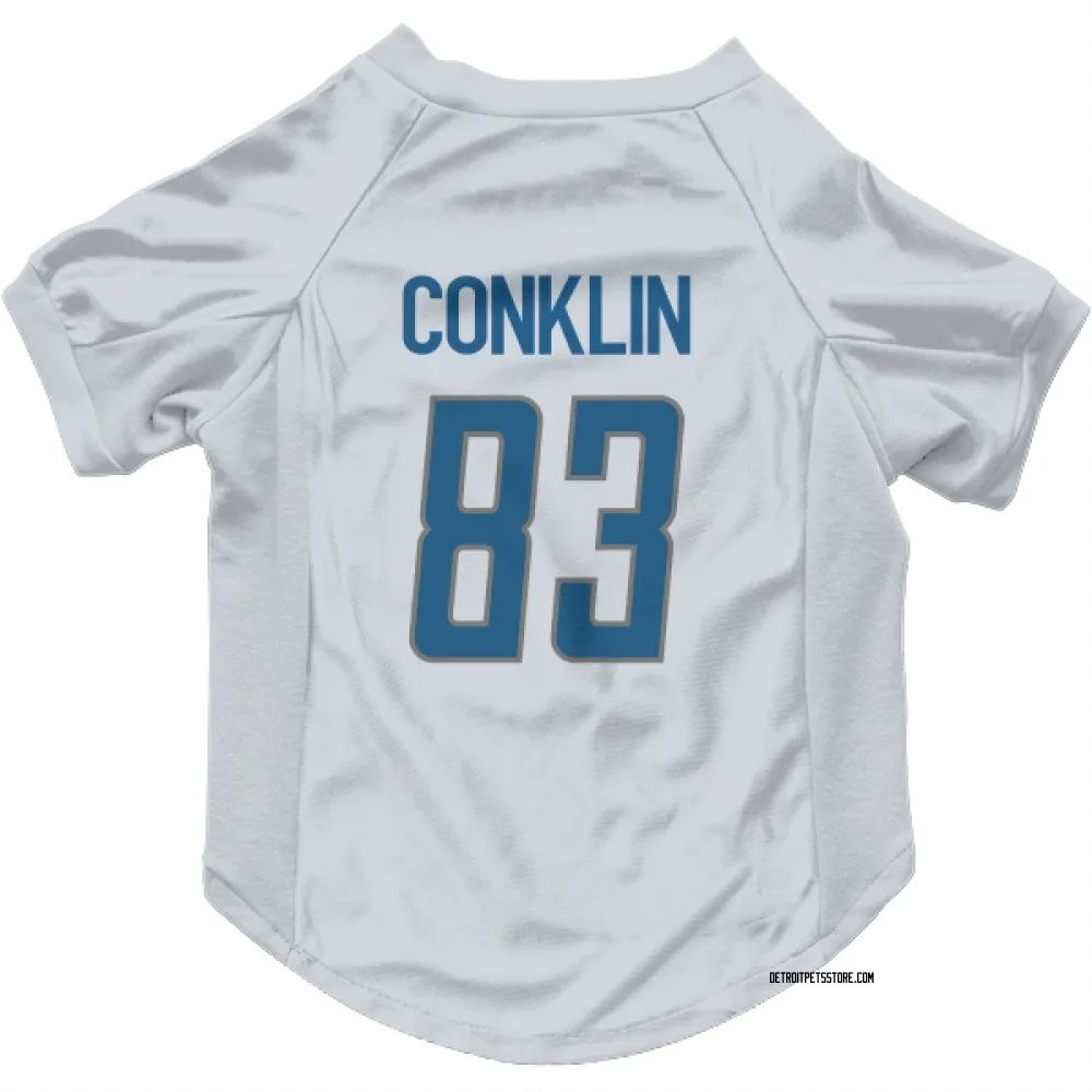 Detroit Lions Tyler Conklin White Pet Jersey for Dog & Cat