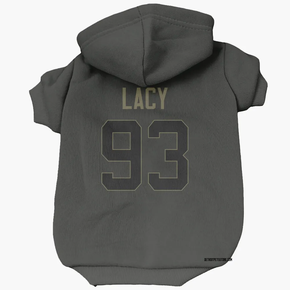 Detroit Lions Tyler Lacy Black Service Pet Hoodie for Dog & Cat