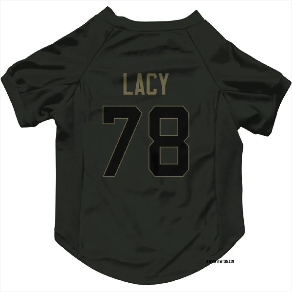 Detroit Lions Tyler Lacy Black Service Pet Jersey for Dog & Cat