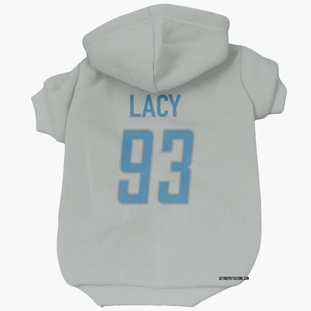 Detroit Lions Tyler Lacy Silver Pet Hoodie for Dog & Cat