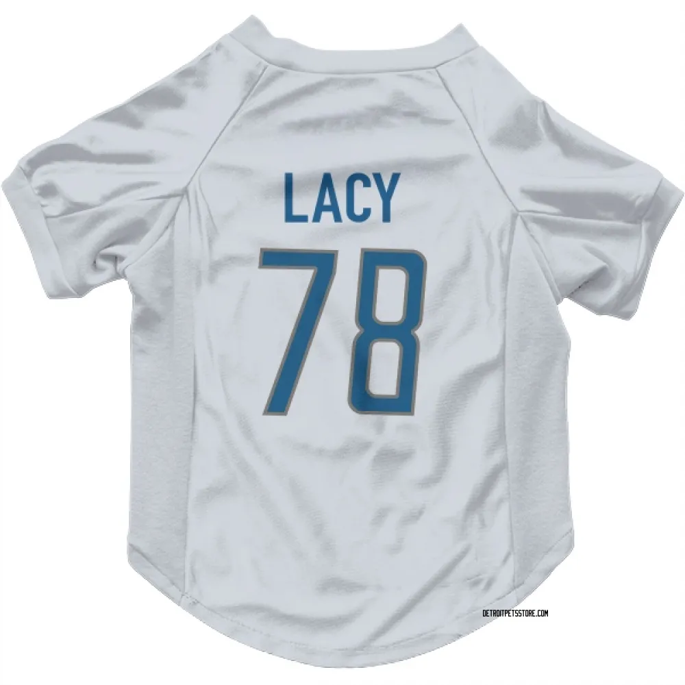 Detroit Lions Tyler Lacy White Pet Jersey for Dog & Cat