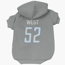 Detroit Lions Tyre West Steel Pet Hoodie for Dog & Cat