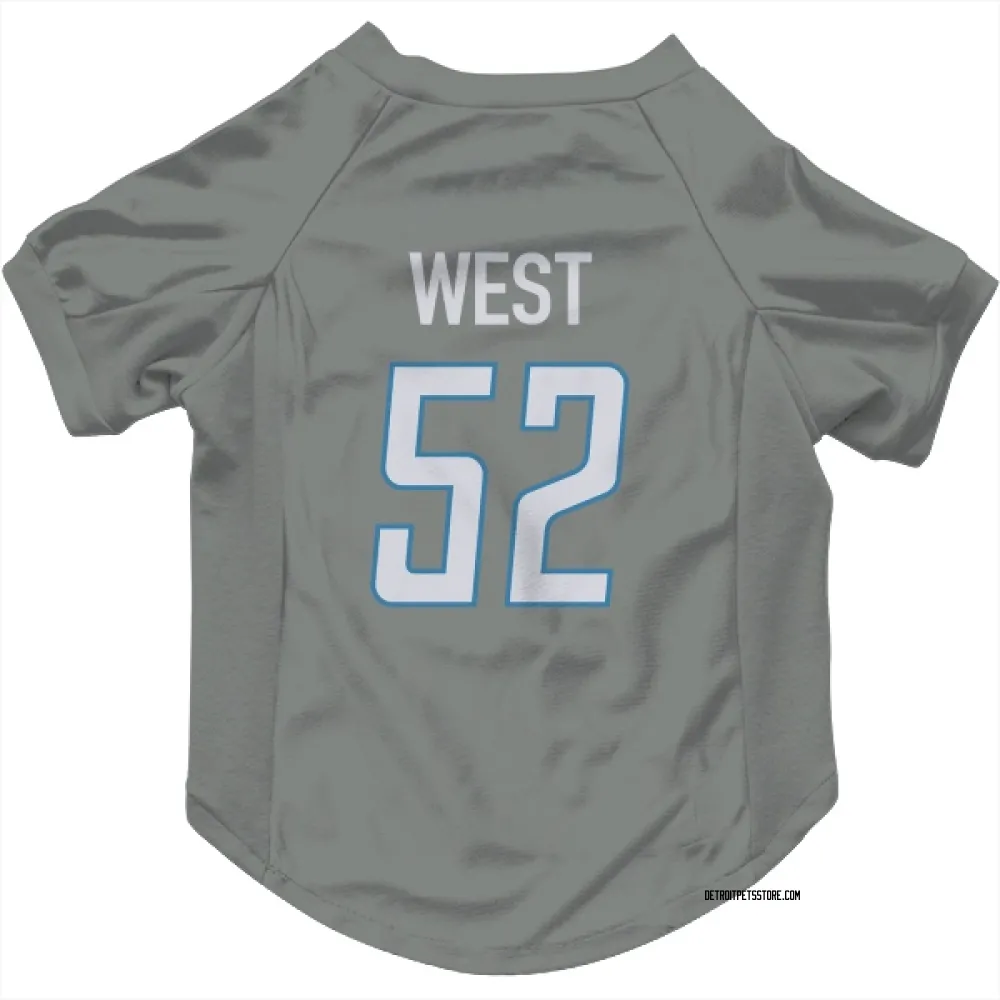 Detroit Lions Tyre West Steel Pet Jersey for Dog & Cat