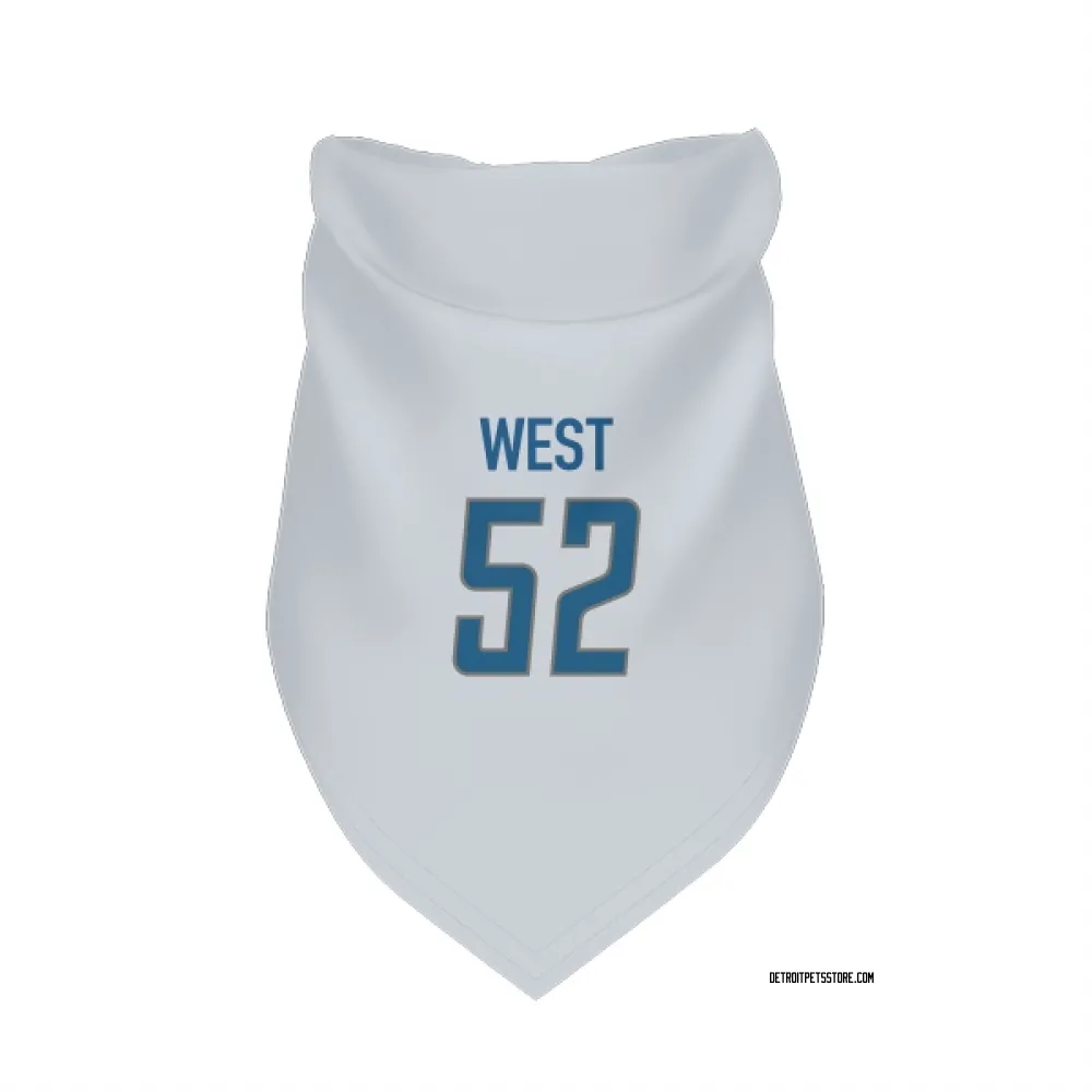 Detroit Lions Tyre West White Pet Bandana for Dog & Cat