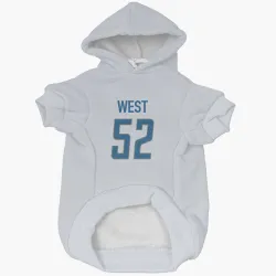 Detroit Lions Tyre West White Pet Hoodie for Dog & Cat